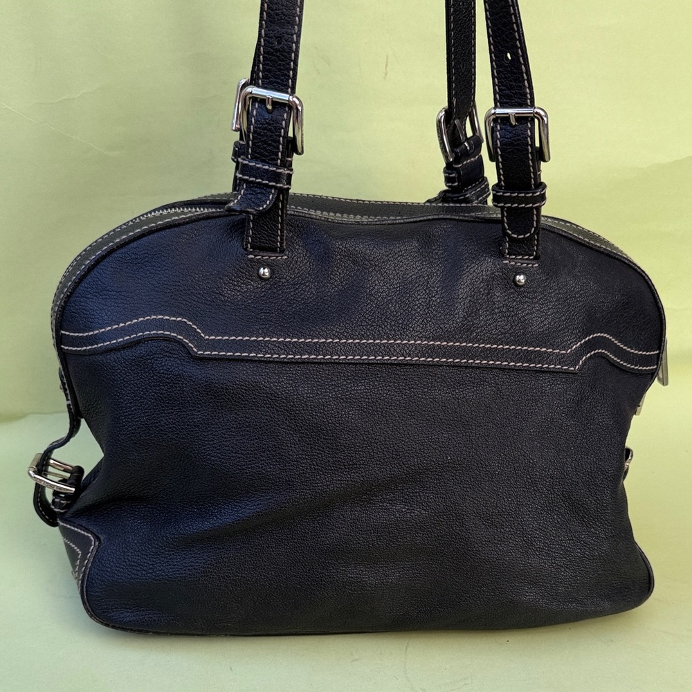Vintage Dolce & Gabbana Black Leather Via San Damiano,7 - Milano Italia Tote Bag - Picture 10 of 16